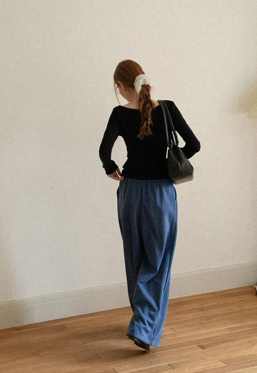 Asymmetrical Draped Neck Long Sleeve T Shirt