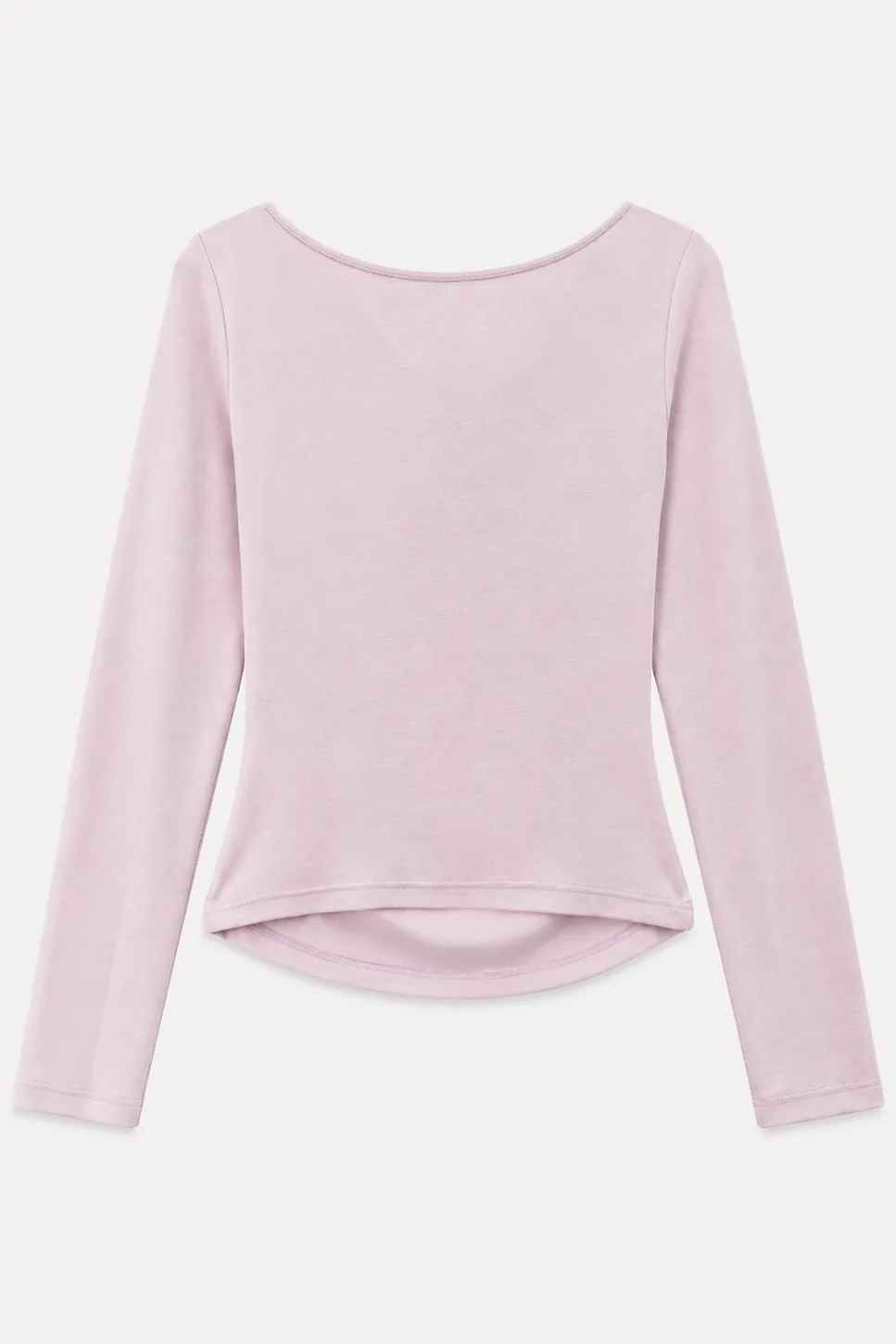 Asymmetrical Draped Neck Long Sleeve T Shirt