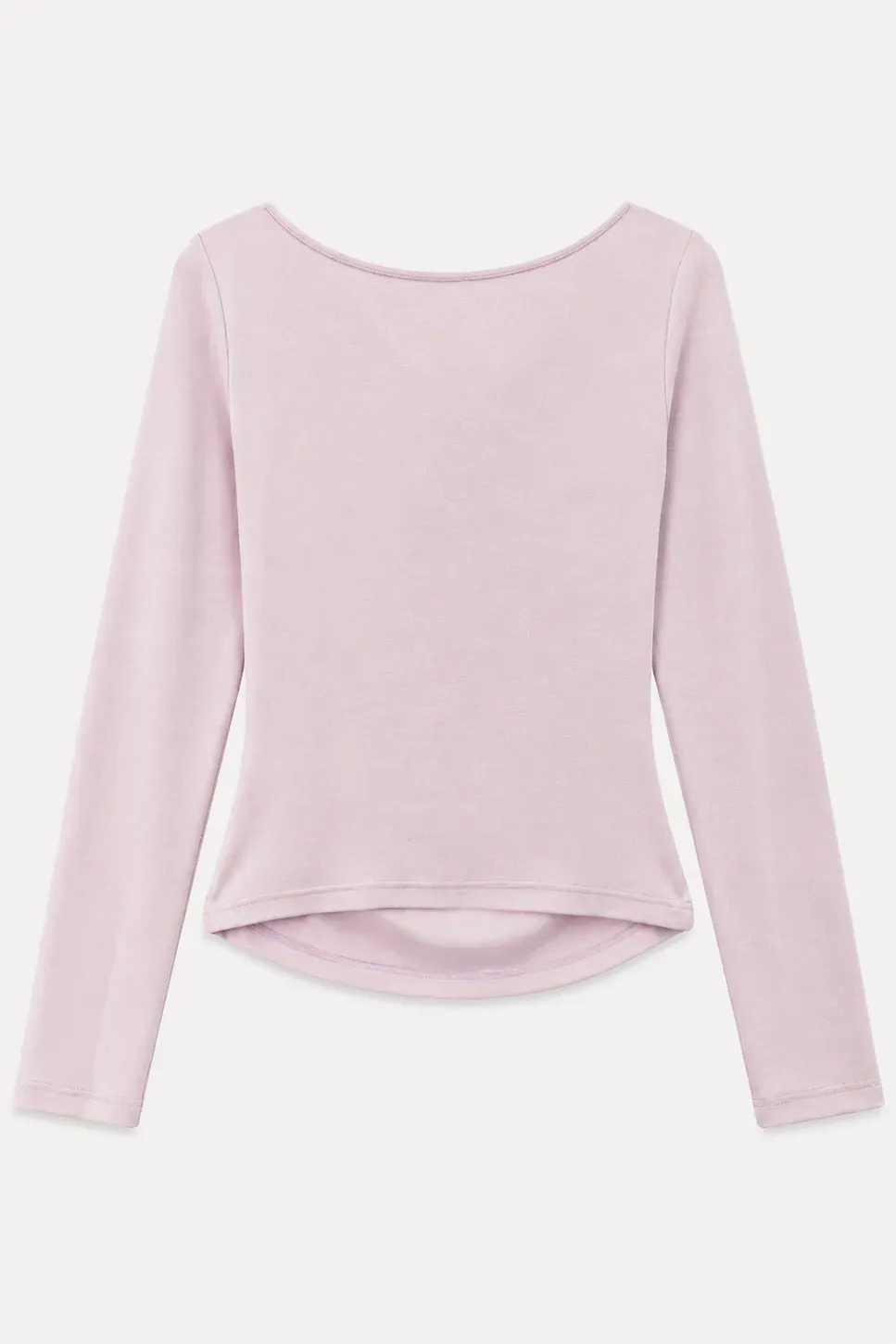 Asymmetrical Draped Neck Long Sleeve T Shirt
