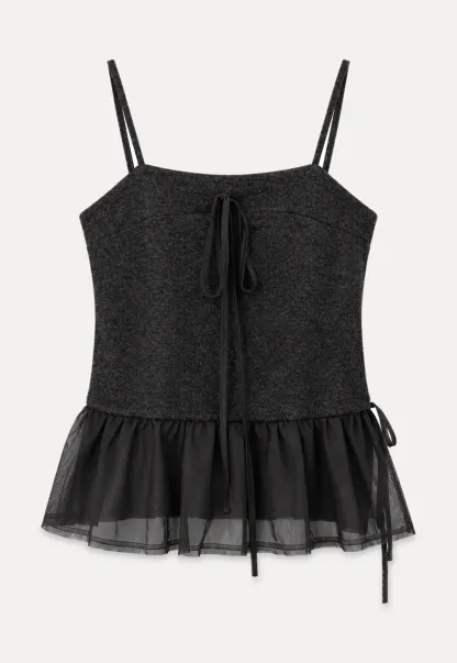 Asymmetrical Draped Layered Knit Top