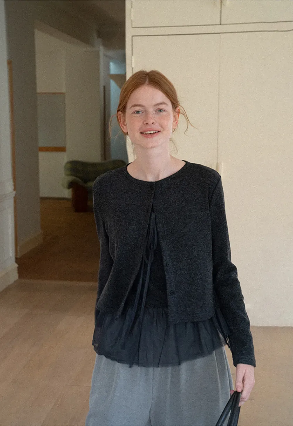 Asymmetrical Draped Layered Knit Top