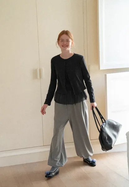 Asymmetrical Draped Layered Knit Top
