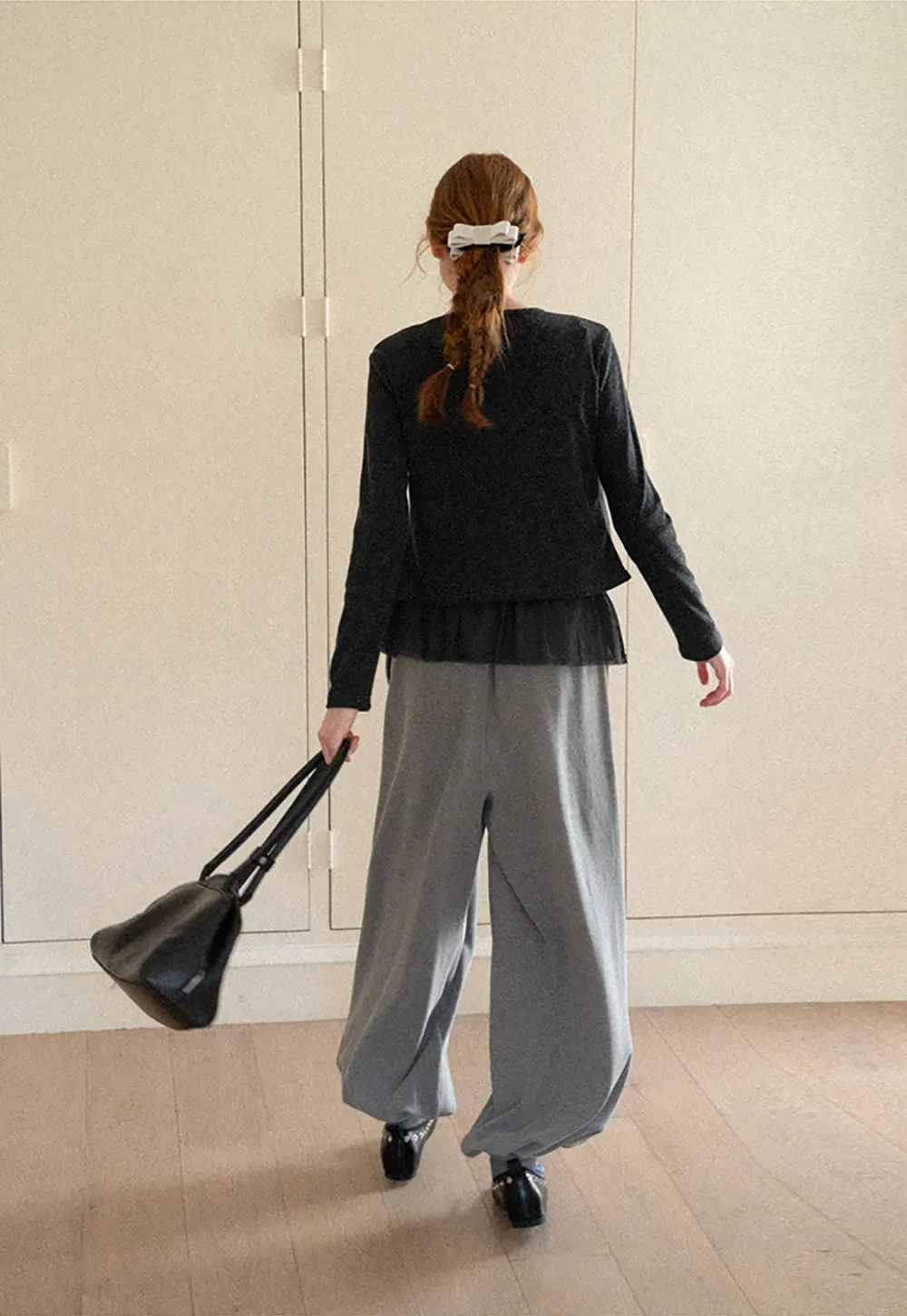 Asymmetrical Draped Layered Knit Top