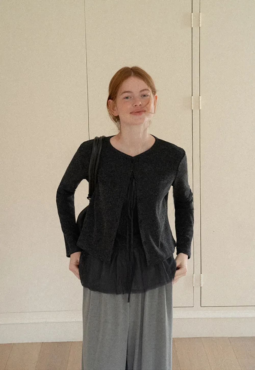 Asymmetrical Draped Layered Knit Top