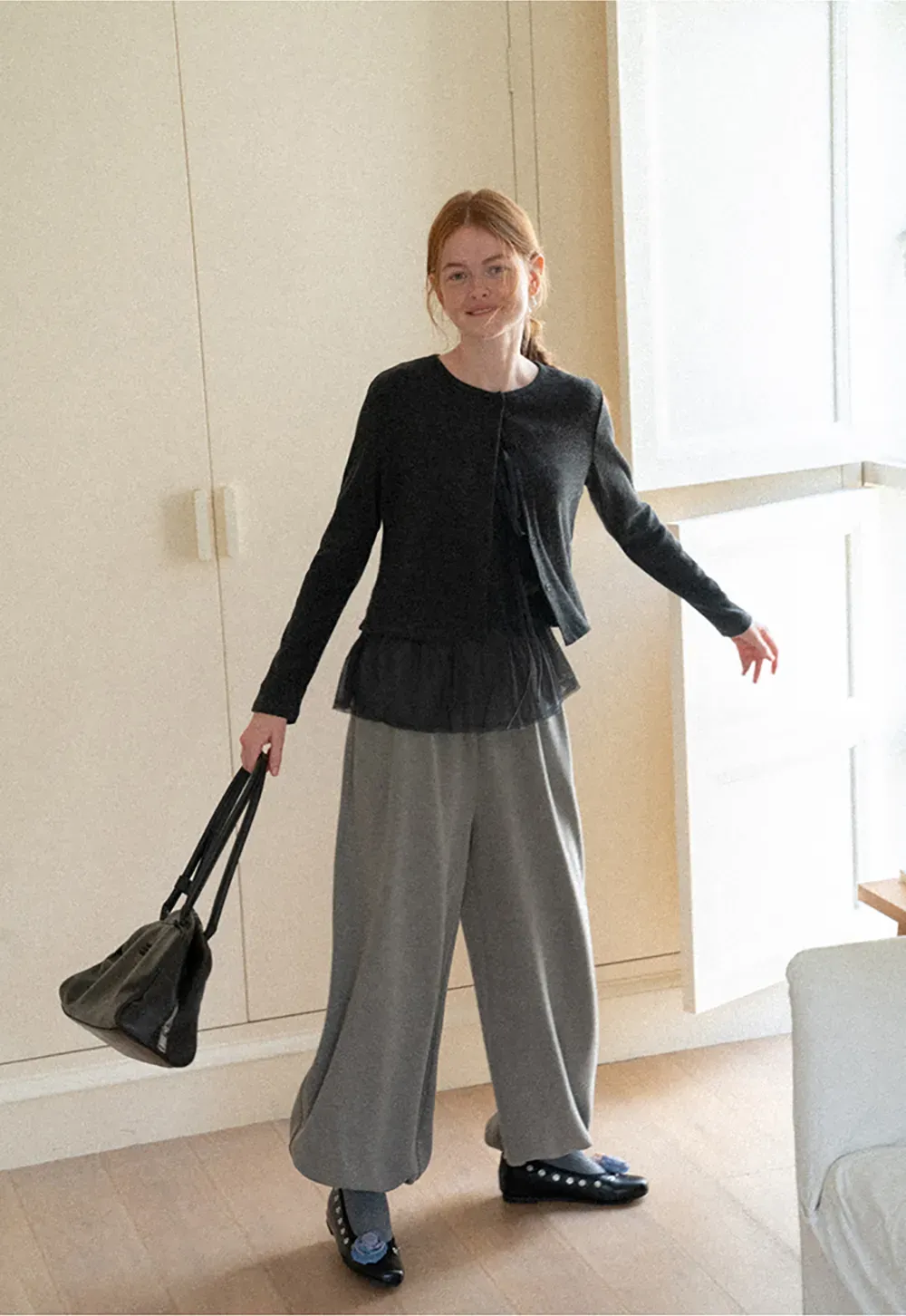 Asymmetrical Draped Layered Knit Top