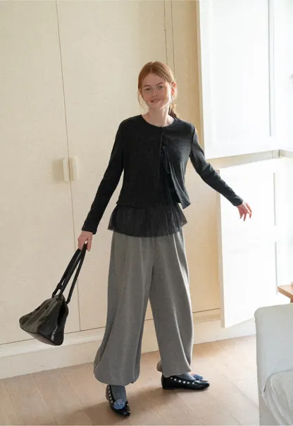 Asymmetrical Draped Layered Knit Top