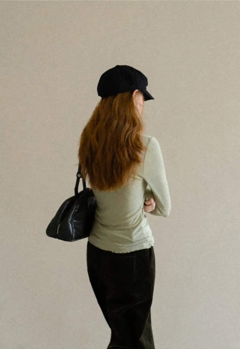 Seam Detail Long Sleeve Crew Neck Top