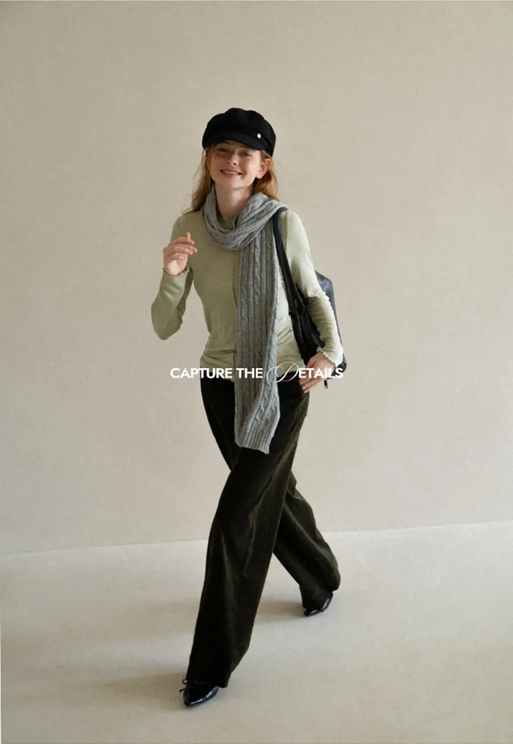 Seam Detail Long Sleeve Crew Neck Top