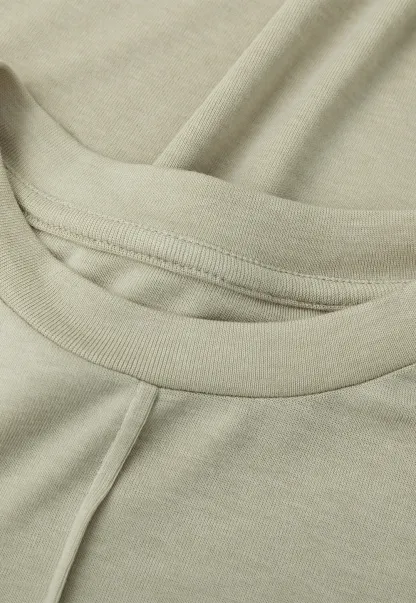 Seam Detail Long Sleeve Crew Neck Top