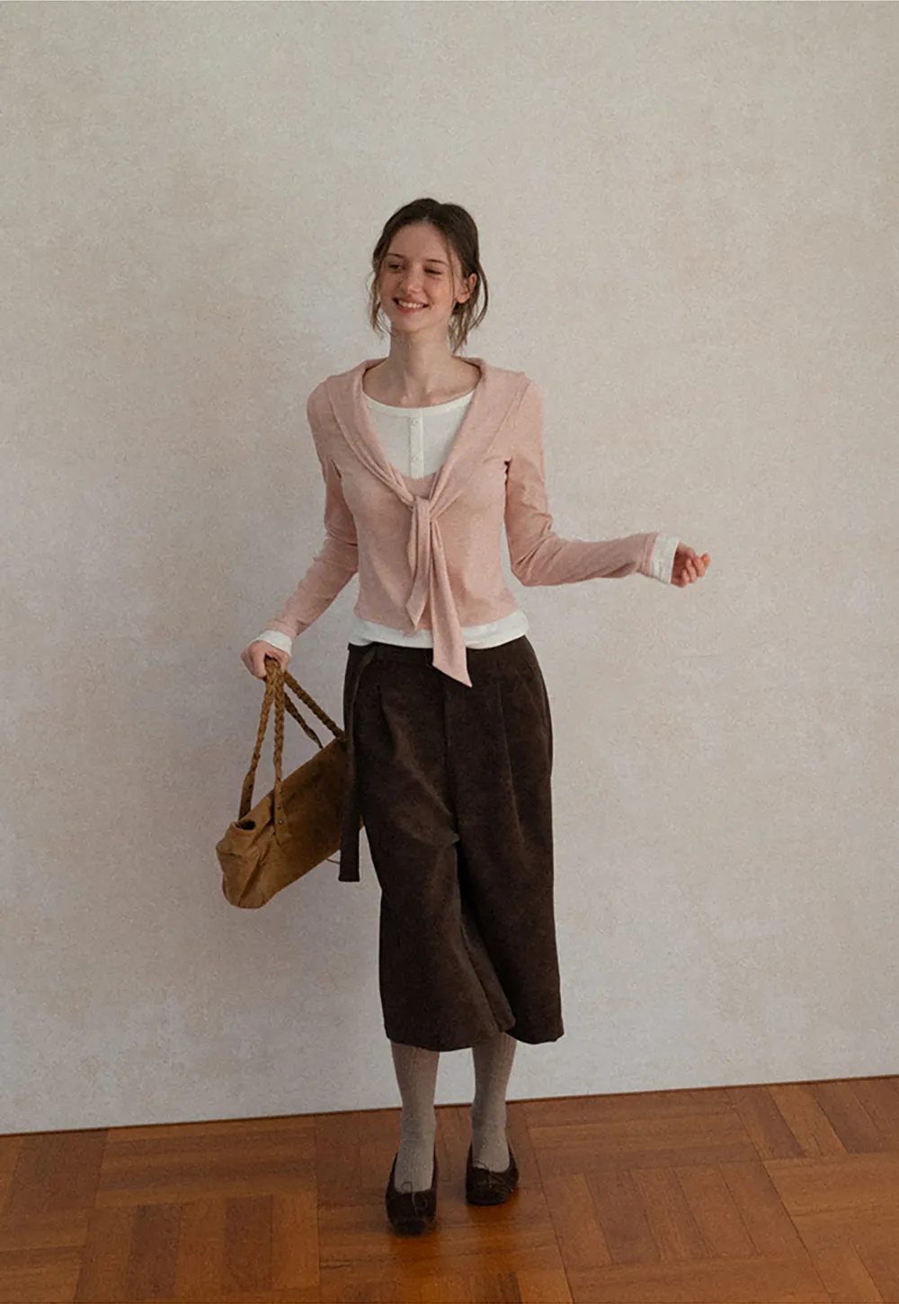 Knotted Front Wrap Cardigan Top