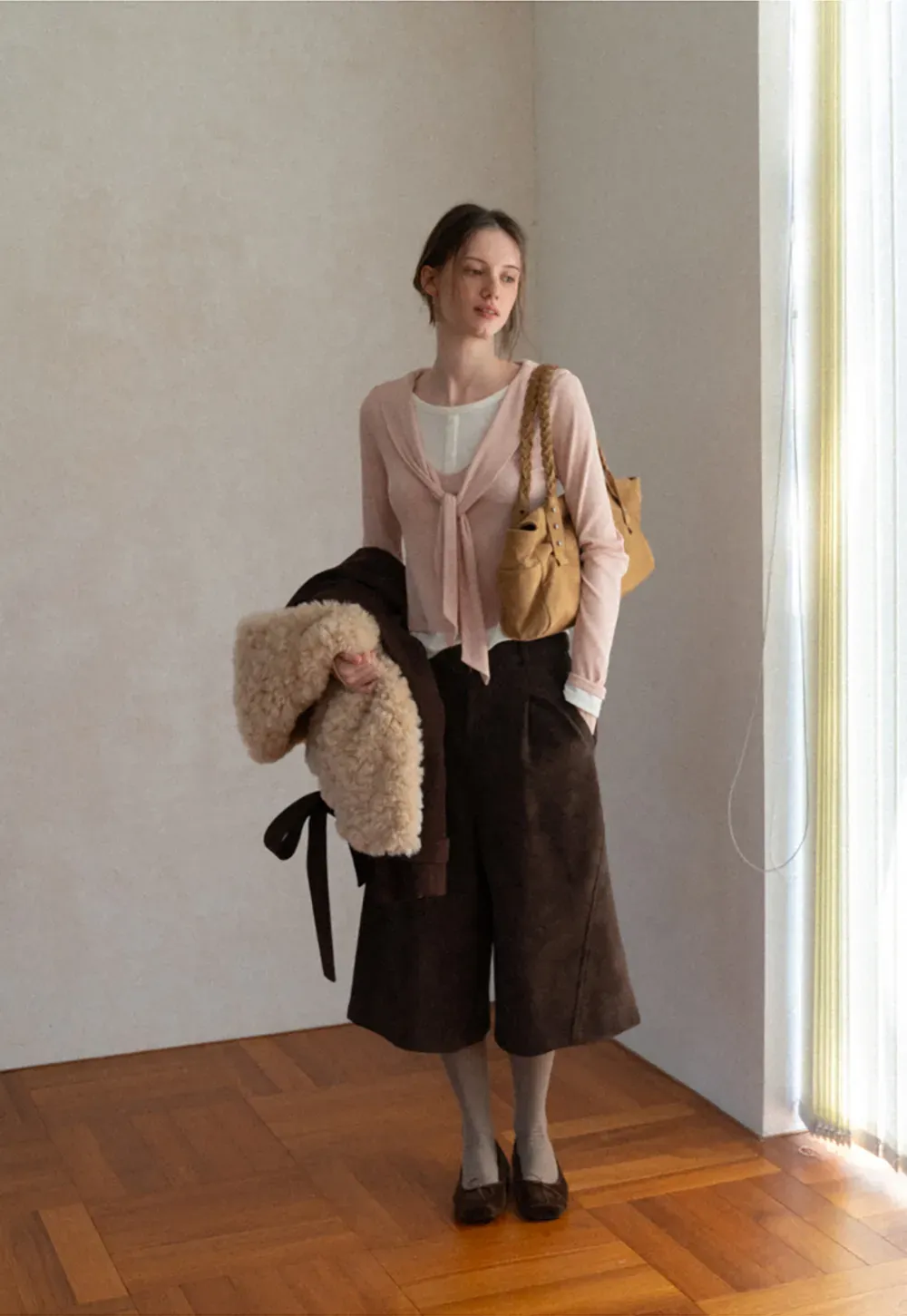 Knotted Front Wrap Cardigan Top