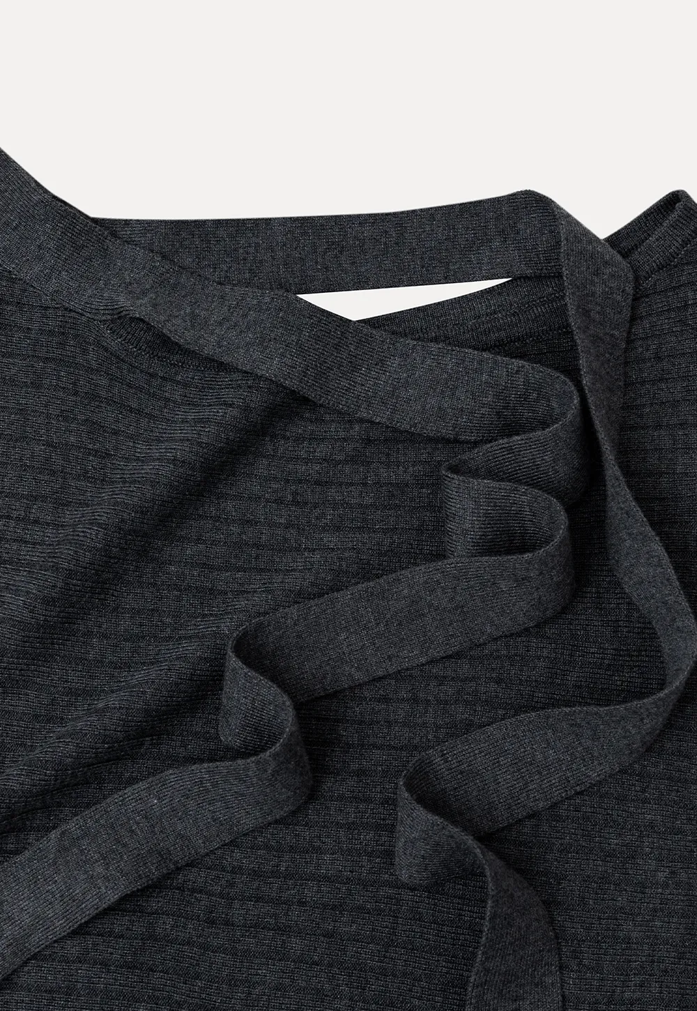 Cutout Shoulder Ribbed Knit Sweater