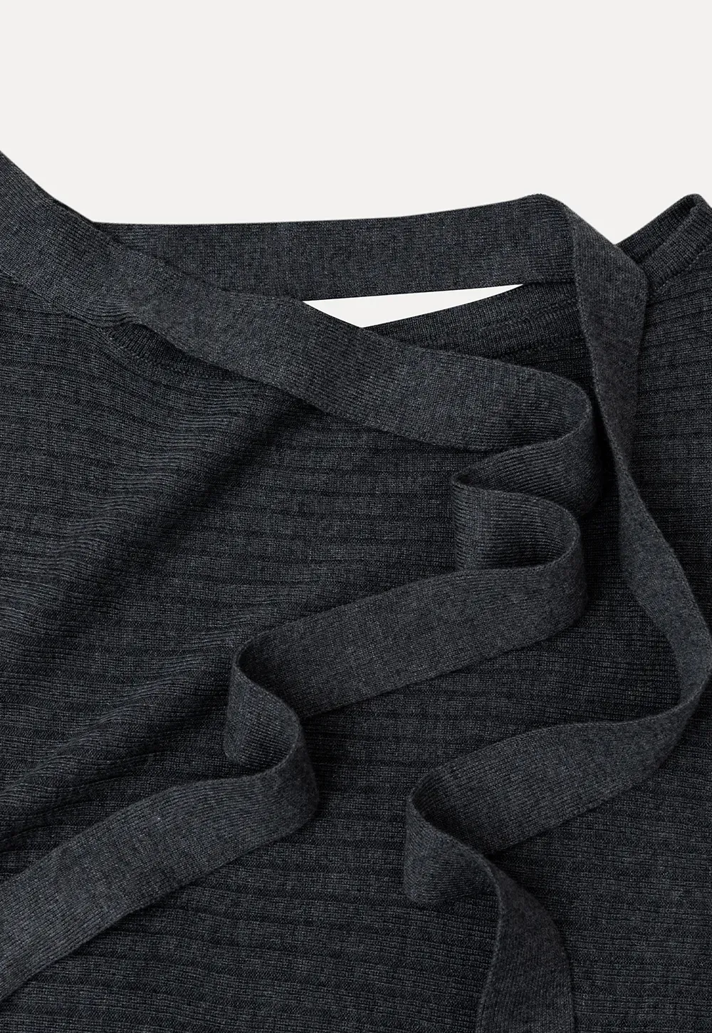 Cutout Shoulder Ribbed Knit Sweater