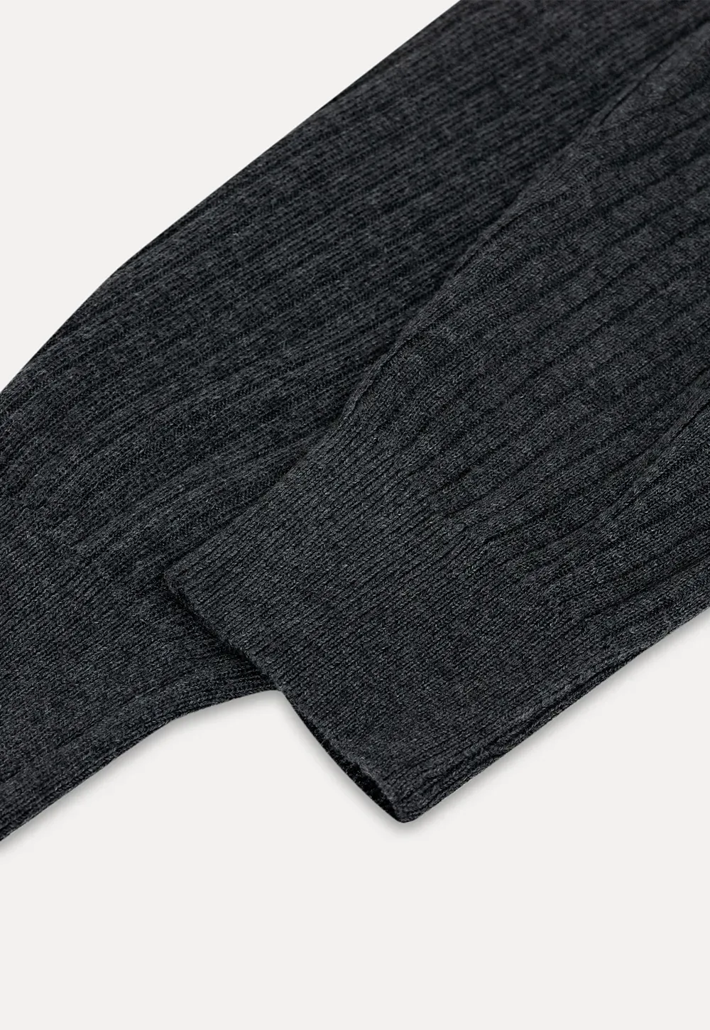 Cutout Shoulder Ribbed Knit Sweater