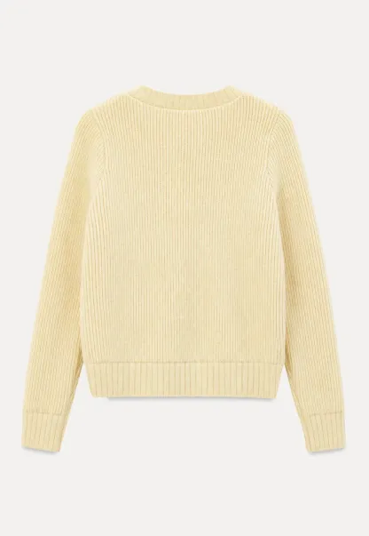 Ribbed Knit Henley Neck Sweater