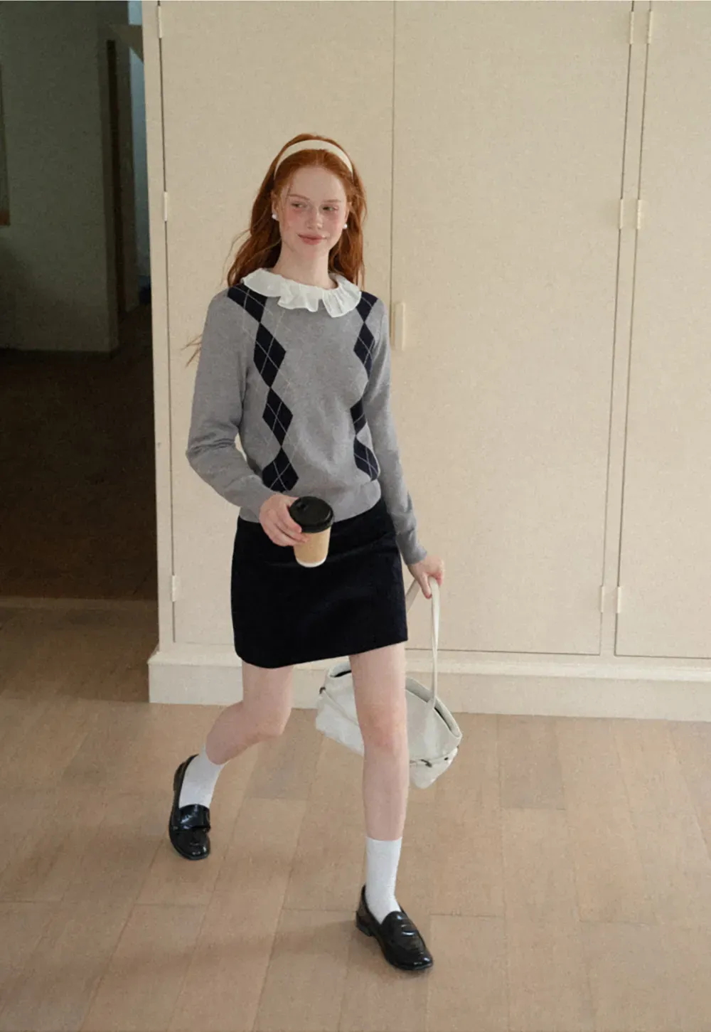 Contrast Trim Shoulder Detail Knit Sweater