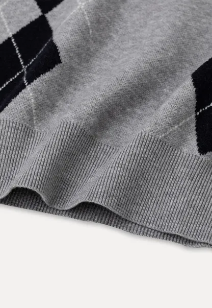 Contrast Trim Shoulder Detail Knit Sweater