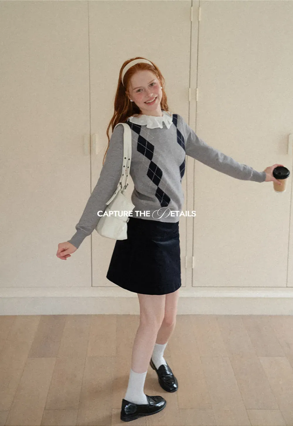 Contrast Trim Shoulder Detail Knit Sweater