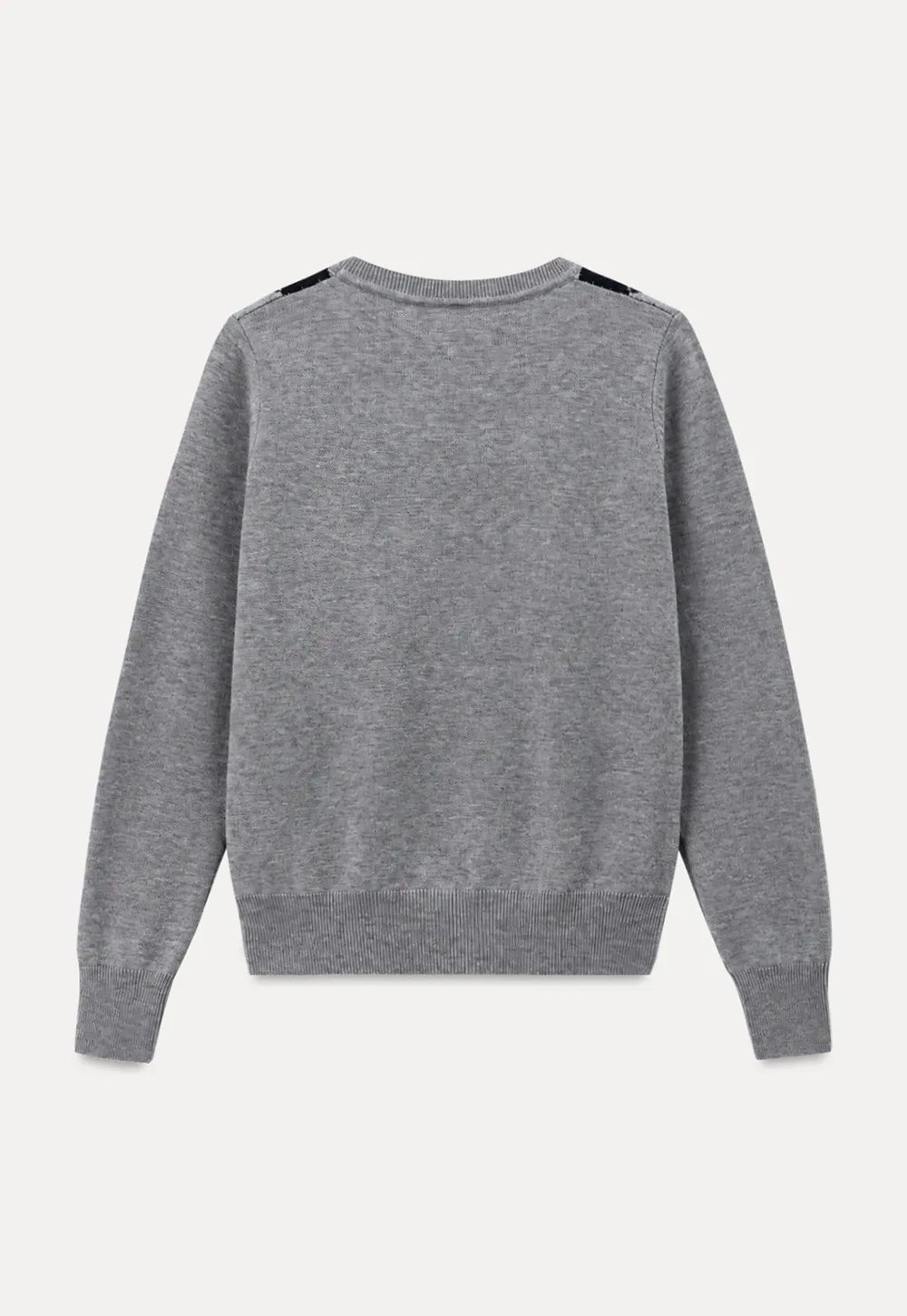 Contrast Trim Shoulder Detail Knit Sweater