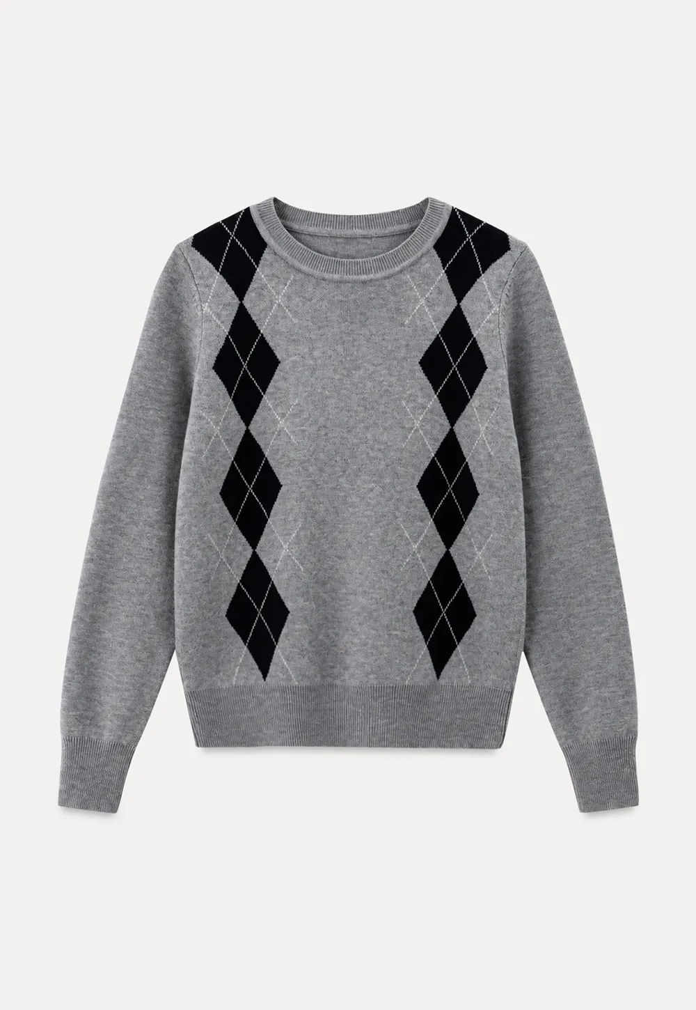 Contrast Trim Shoulder Detail Knit Sweater
