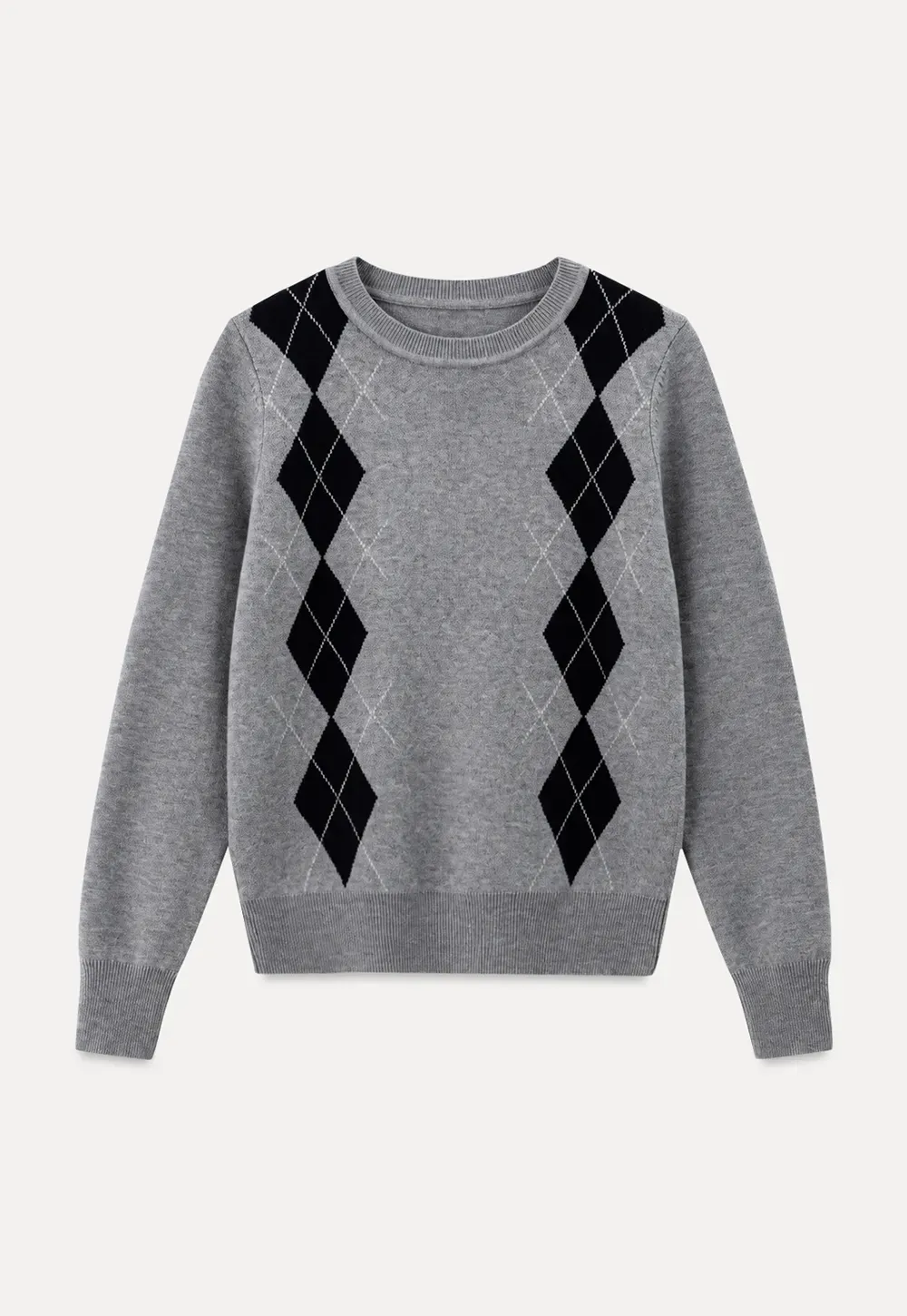 Contrast Trim Shoulder Detail Knit Sweater