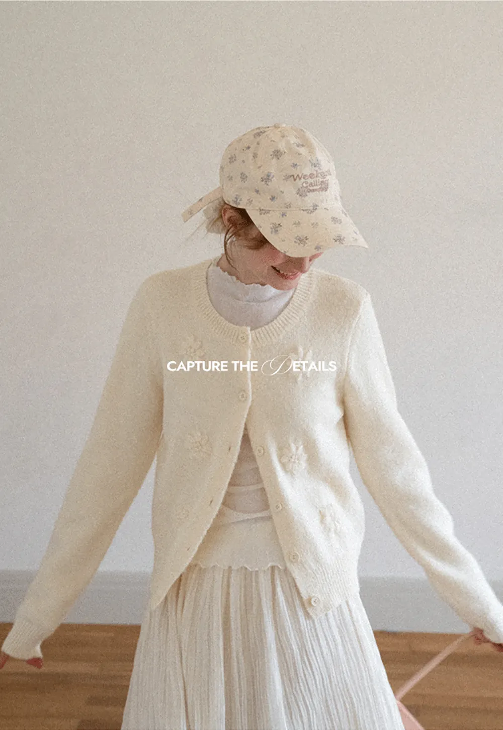 Floral Embroidered V Neck Cardigan Sweater
