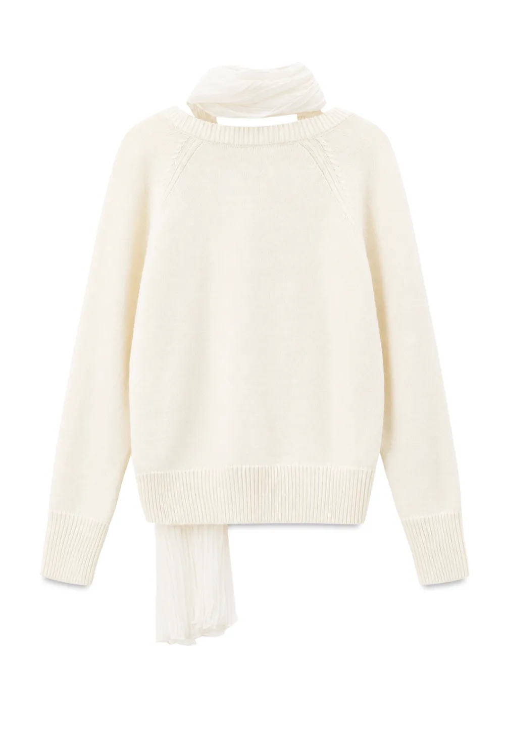 V Neck Ribbed Knit Sweater