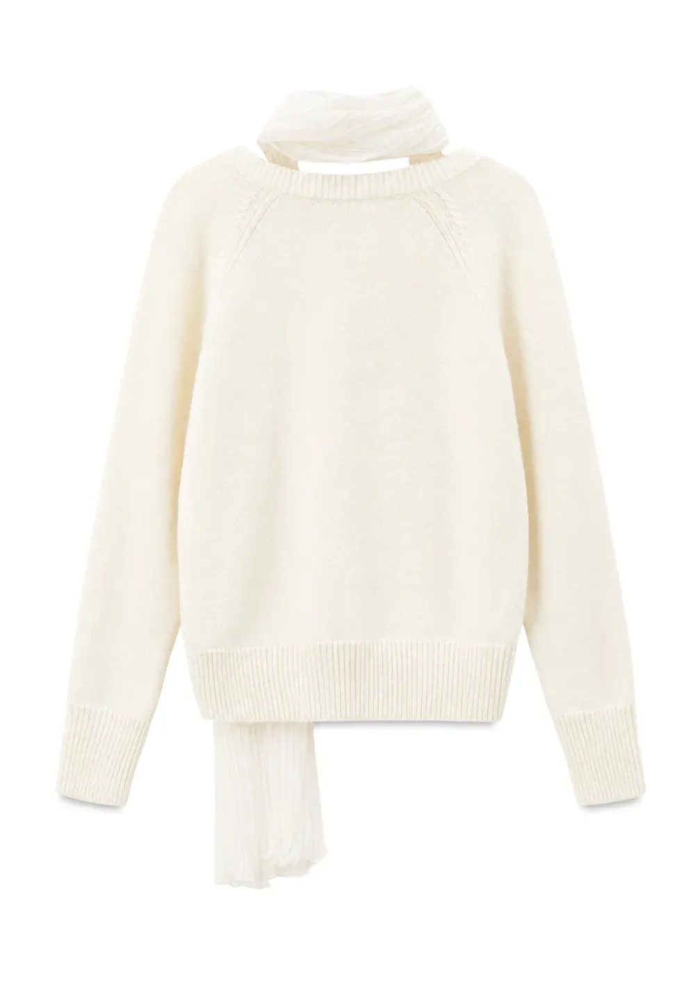 V Neck Ribbed Knit Sweater