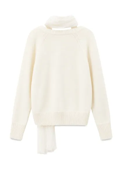 V Neck Ribbed Knit Sweater