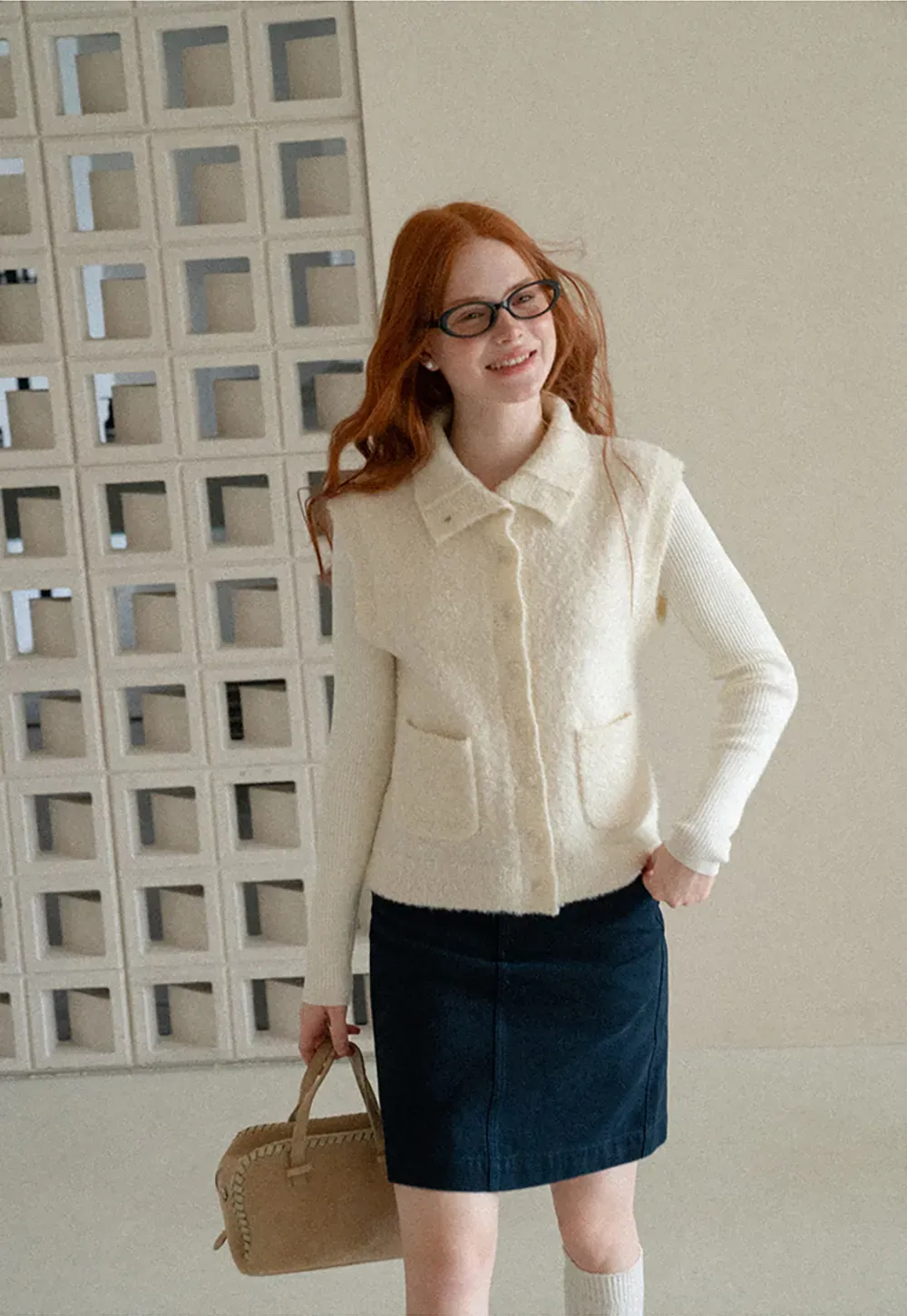 Collared Button Front Knit Sweater