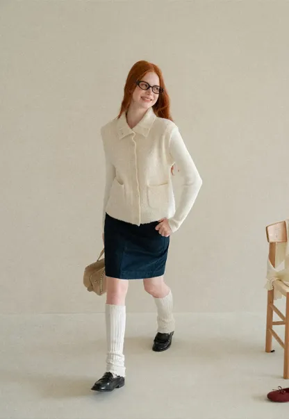 Collared Button Front Knit Sweater