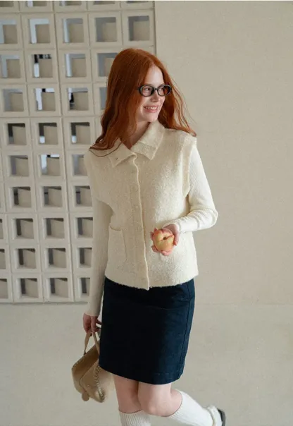 Collared Button Front Knit Sweater