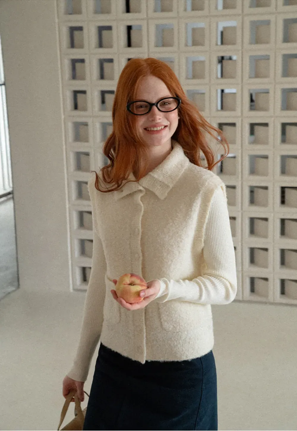 Collared Button Front Knit Sweater