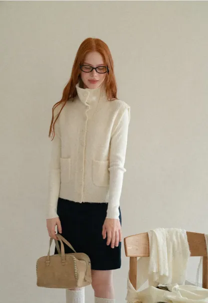 Collared Button Front Knit Sweater