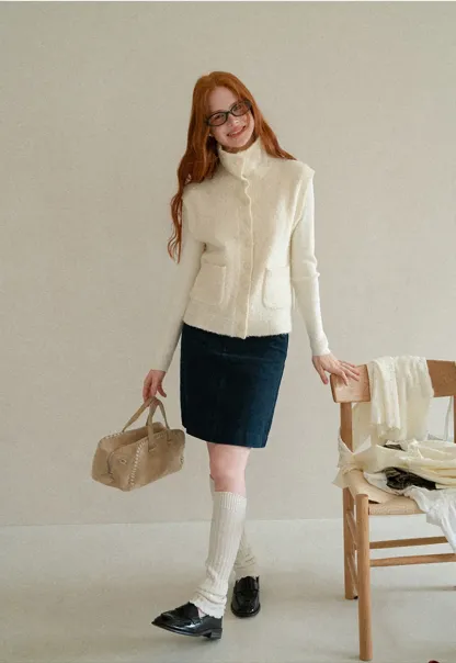Collared Button Front Knit Sweater