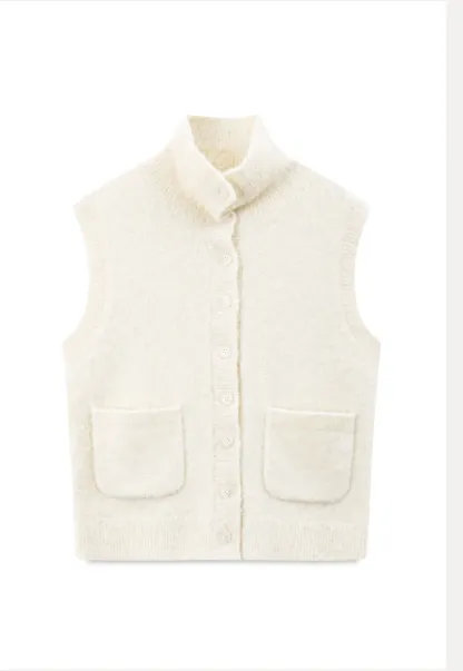 Collared Button Front Knit Sweater