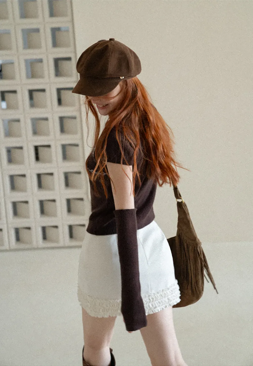 Fair Isle Pattern Short Sleeve Knit Sweater