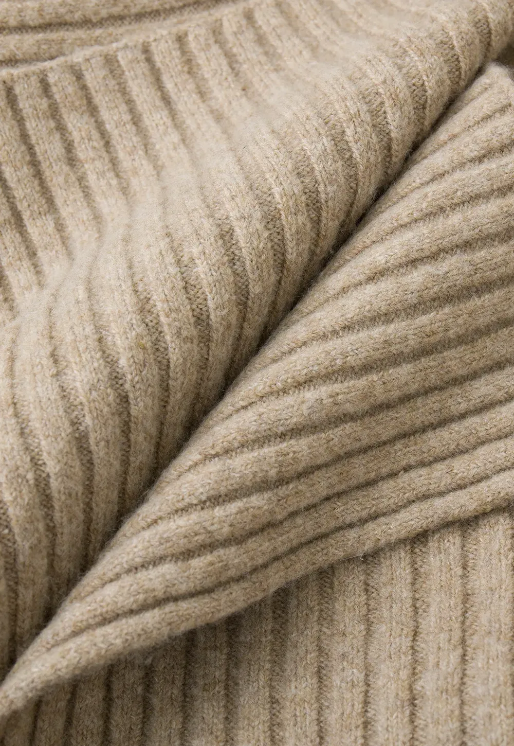 Ribbed Knit Asymmetrical Wrap Cardigan Sweater