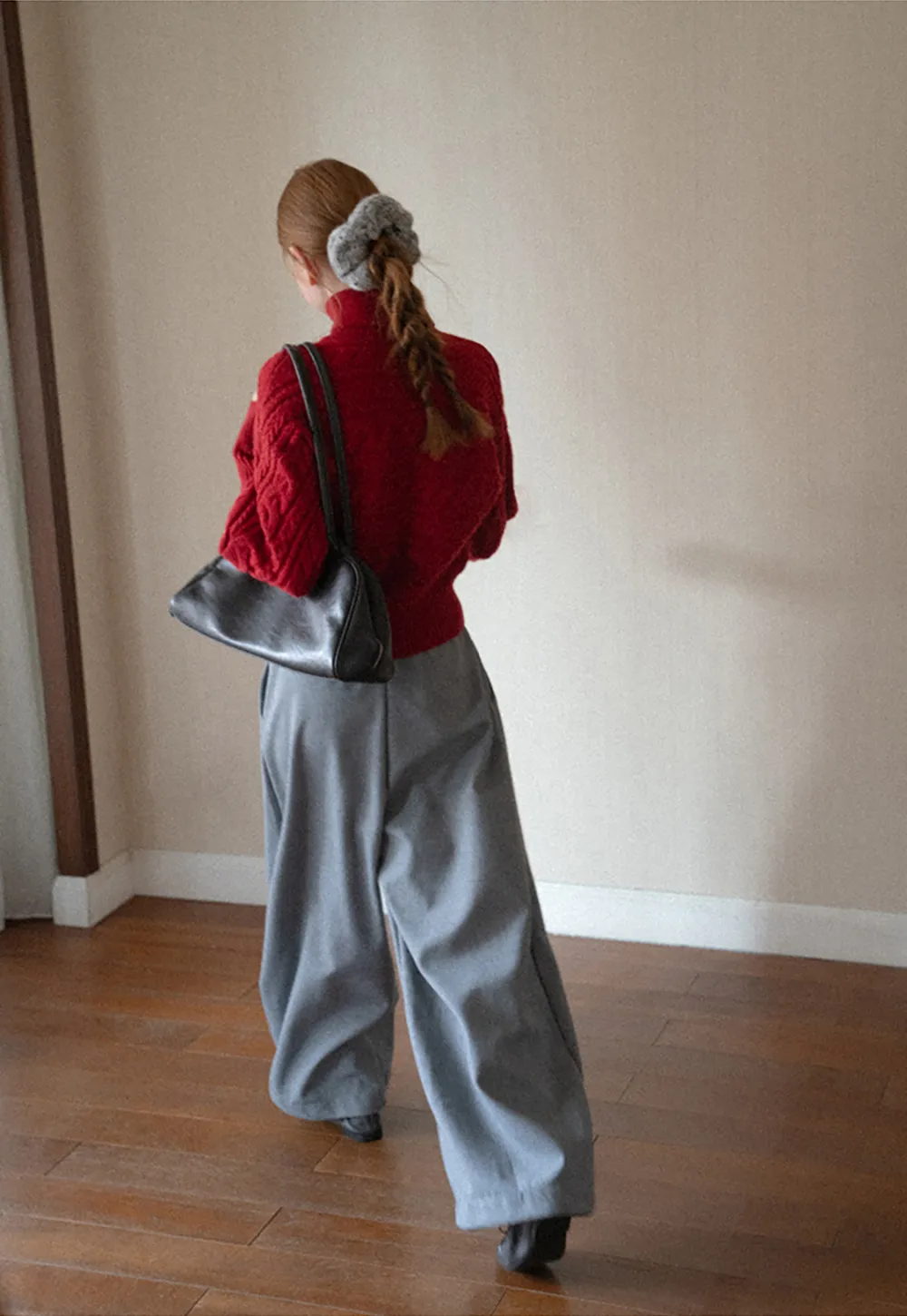 Cable Knit Turtleneck Oversized Sweater