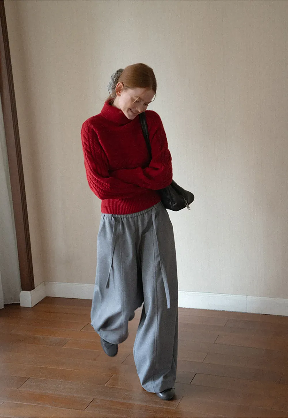 Cable Knit Turtleneck Oversized Sweater