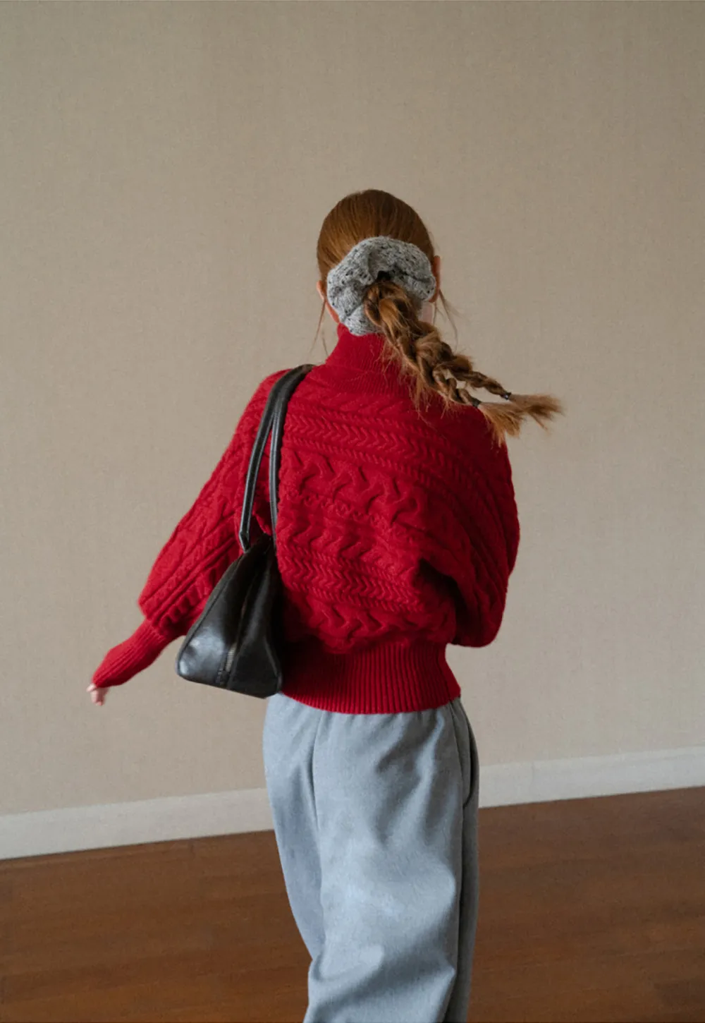 Cable Knit Turtleneck Oversized Sweater
