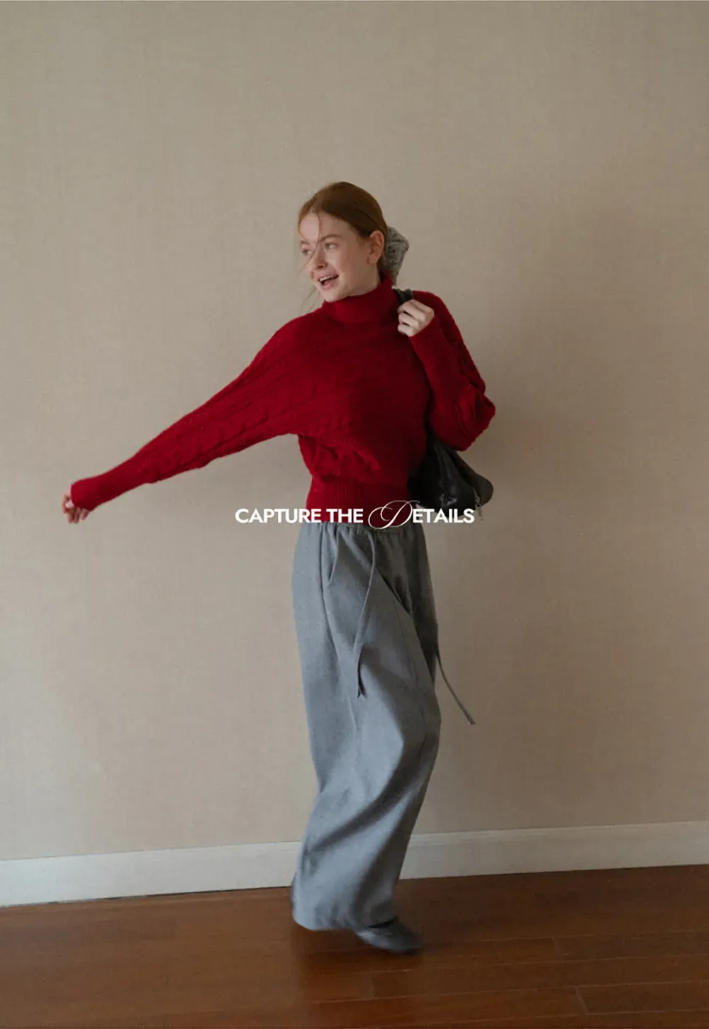 Cable Knit Turtleneck Oversized Sweater
