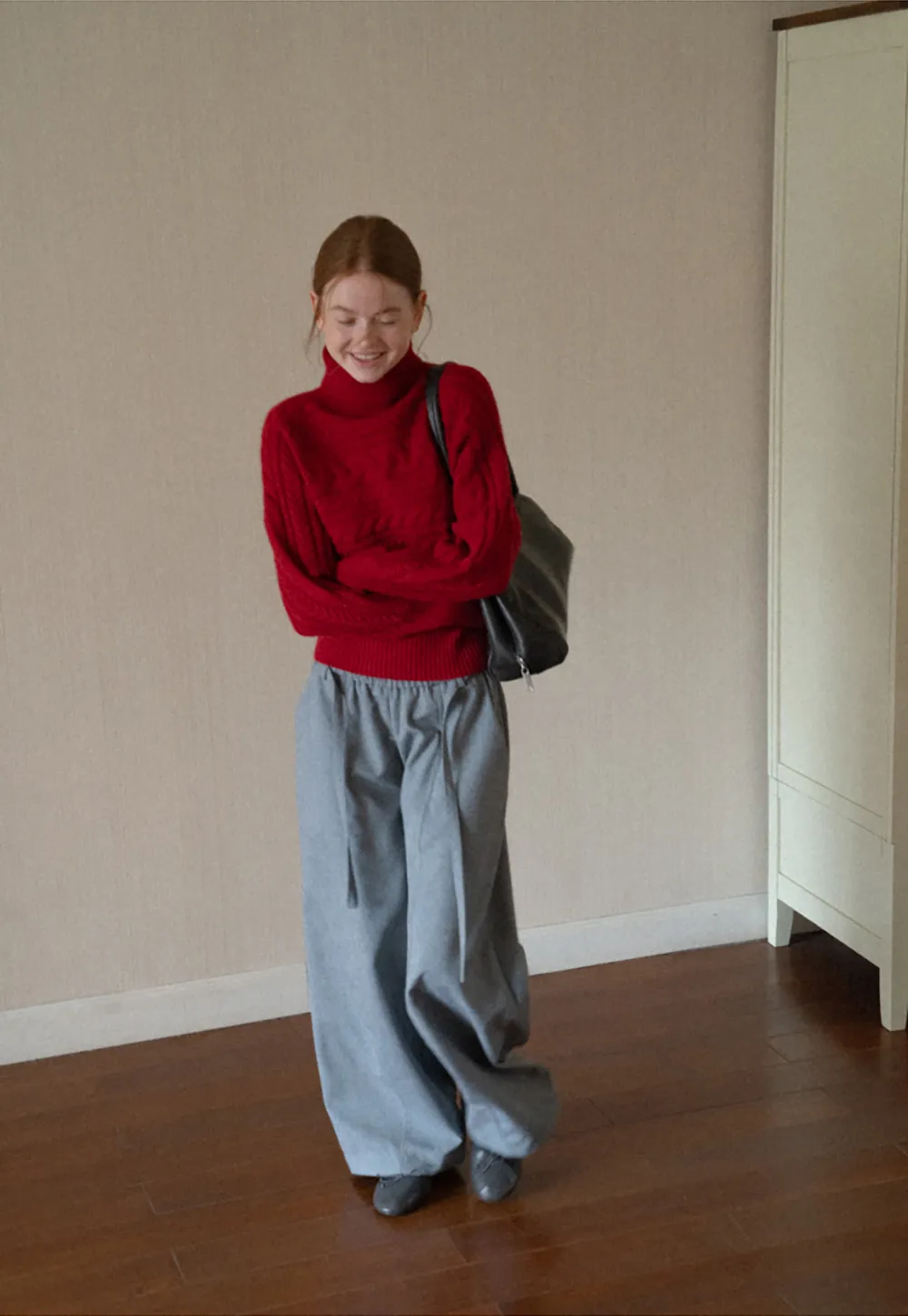 Cable Knit Turtleneck Oversized Sweater