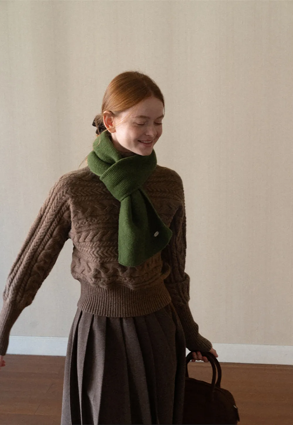 Cable Knit Turtleneck Oversized Sweater