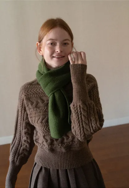 Cable Knit Turtleneck Oversized Sweater