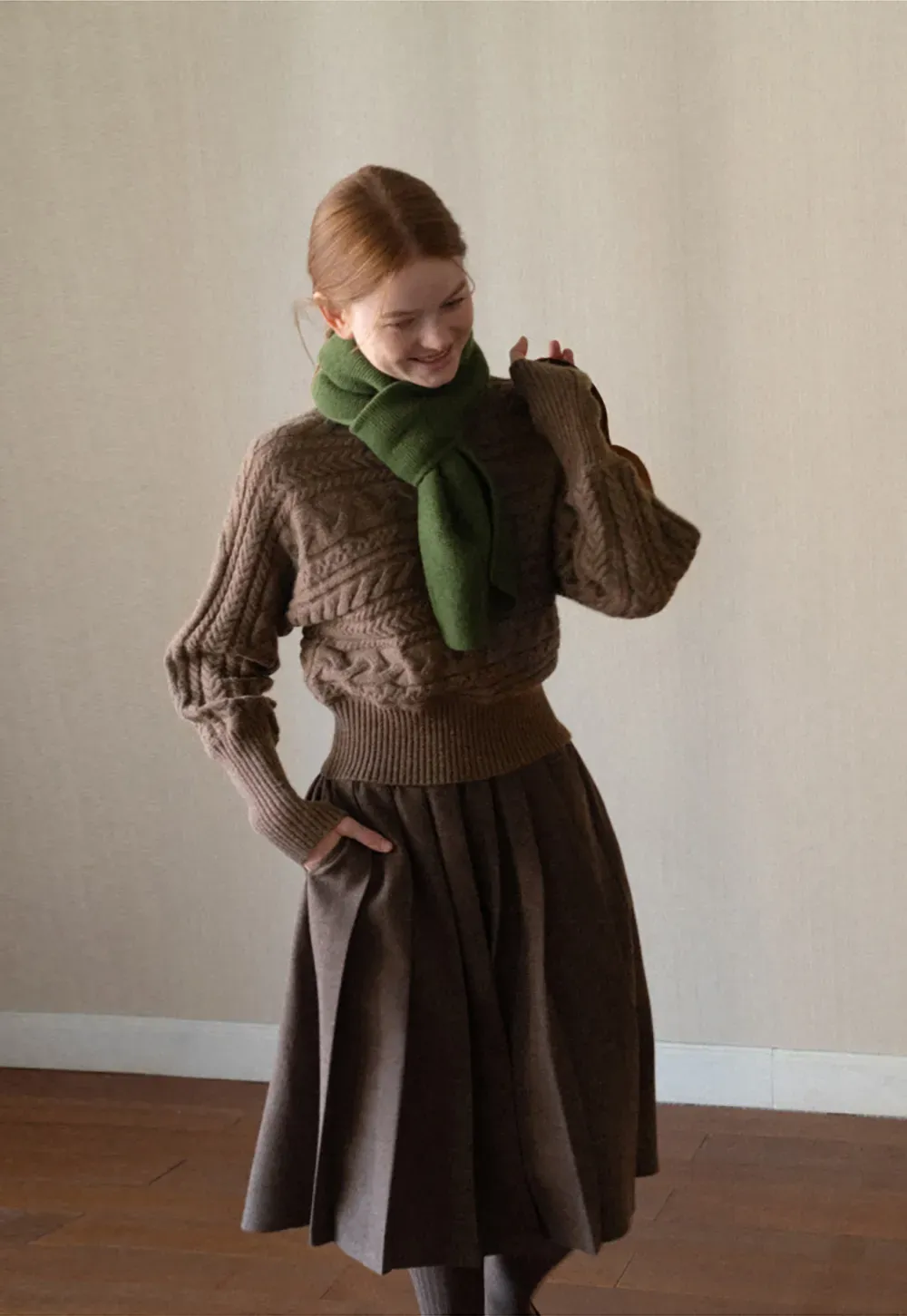 Cable Knit Turtleneck Oversized Sweater