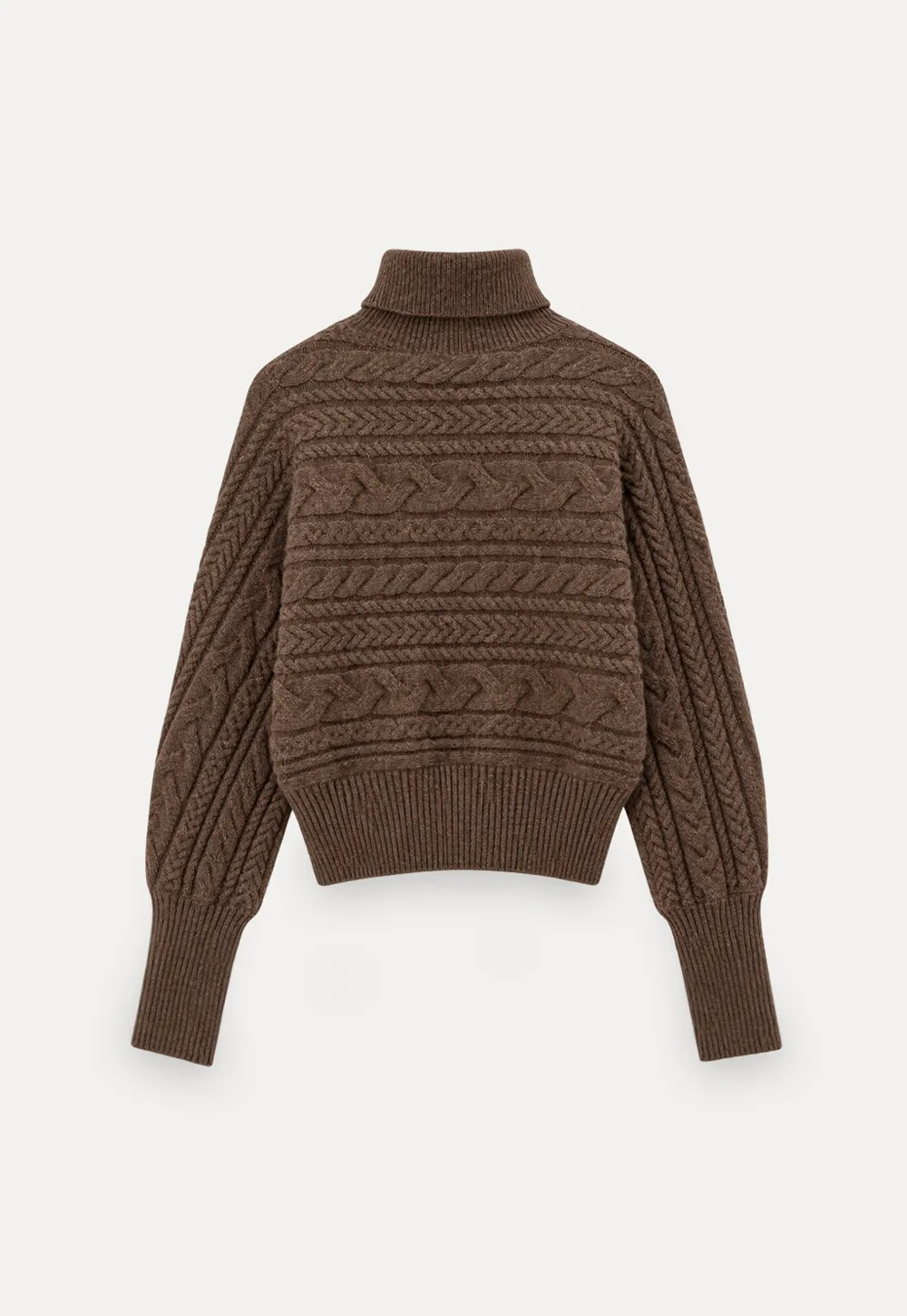 Cable Knit Turtleneck Oversized Sweater