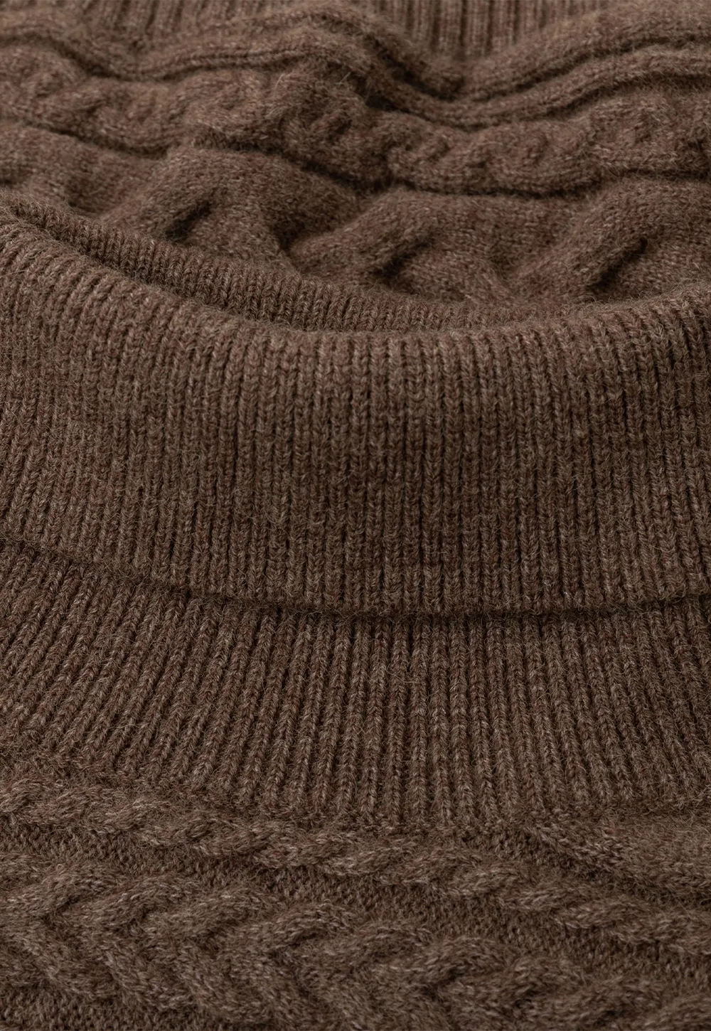 Cable Knit Turtleneck Oversized Sweater