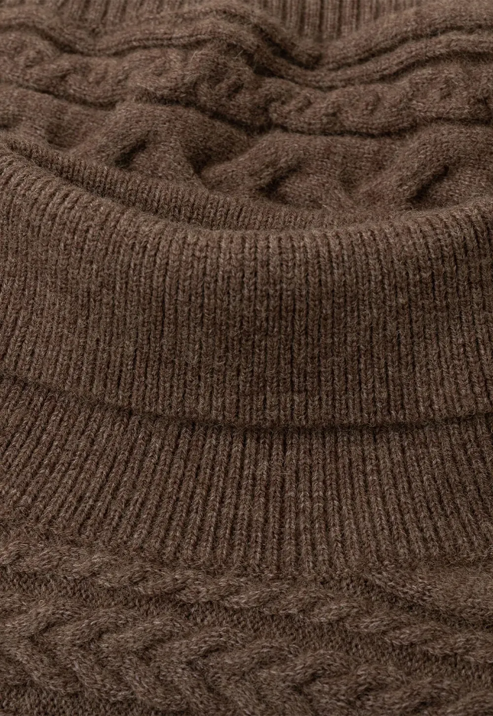 Cable Knit Turtleneck Oversized Sweater