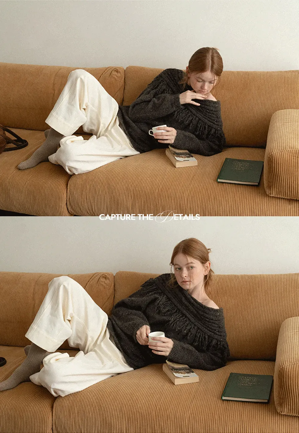 Off Shoulder Fringe Knit Sweater